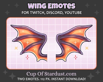 Dragon Wing Twitch Emotes / Discord Emotes / YouTube Emote - Fantasy Wings