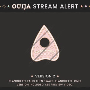 Ouija Planchette Stream Alerts Pretty Pastel Goth Twitch or Youtube Notifications / Activity Alerts image 2