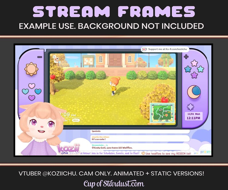 Switch Twitch Overlay Webcam or Game Display Animated YouTube Video / Stream Cam image 2