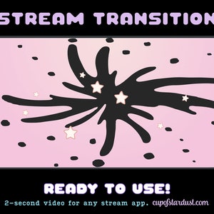 Twitch Stream Transition | Pale Pink Dreamy Stars | OBS Stinger Transition