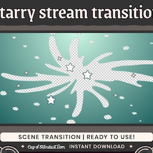 Stream Transition Green Sage Stars OBS Scene Change image 1