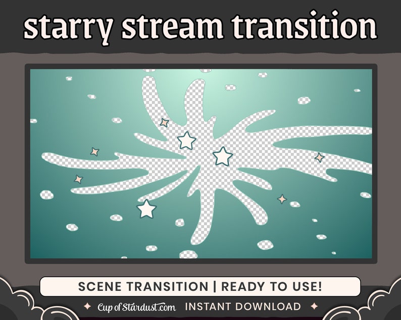 Stream Transition  Green Sage Stars  OBS Scene Change  image 1
