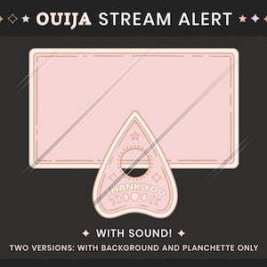 Ouija Planchette Stream Alerts Pretty Pastel Goth Twitch or Youtube Notifications / Activity Alerts image 1