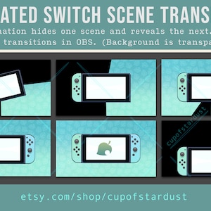 Switch OBS Stinger Transition ACNH Scene Transition for Twitch, Youtube, SLOBS, Streamlabs, Twitch Live etc image 1