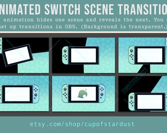 ACNH Switch OBS Stinger Transition, Green Leaf, WebM (Digital Download)