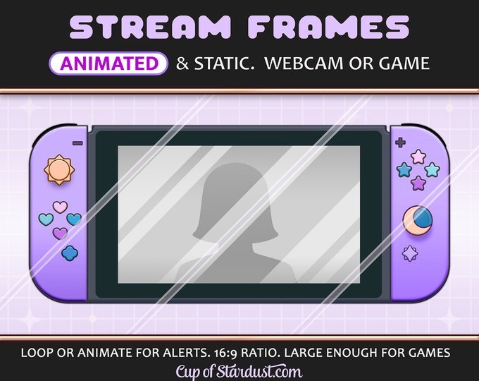 Switch Twitch Overlay Webcam or Game Display - Animated YouTube Video / Stream Cam