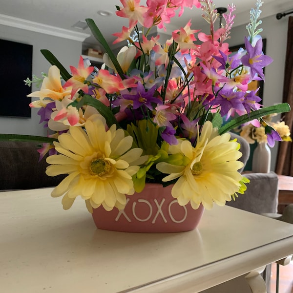 Faux Floral Arrangement Etsy