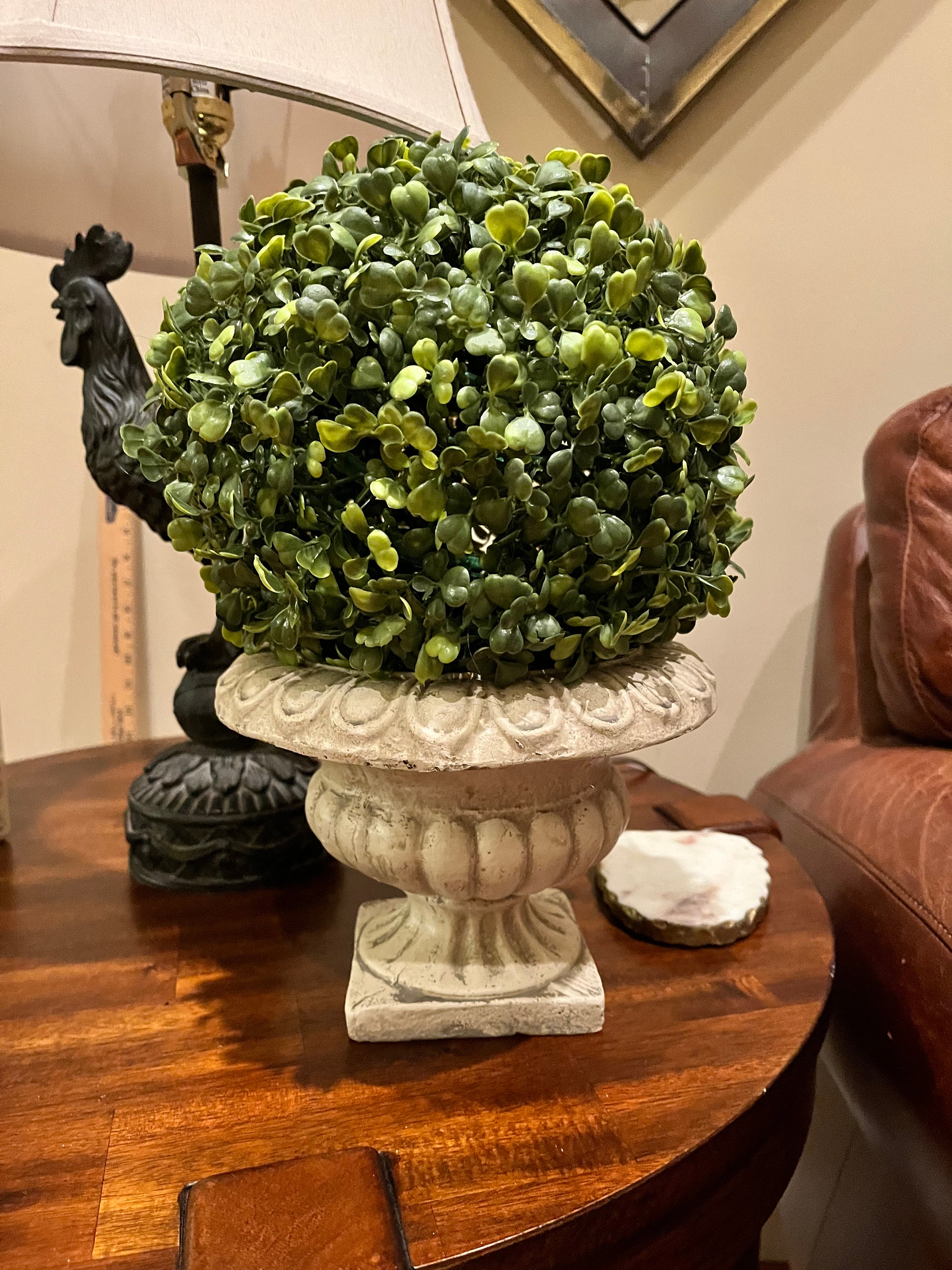 Boxwood Artificial Plant Urn Planter Urn Vase With Round Etsy