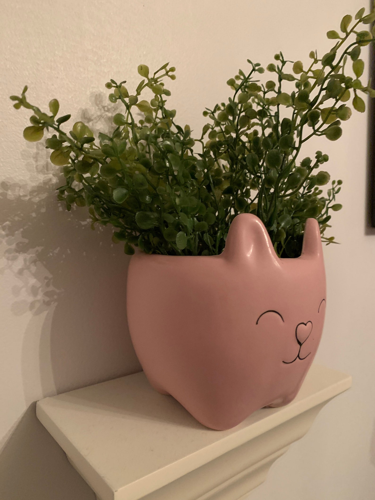 Novelty Kitty Vase With Artificial Flower Arrangement Etsy