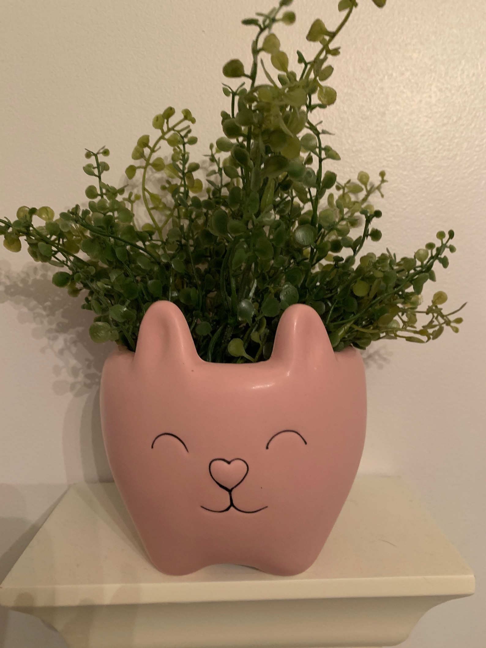Novelty Kitty Vase With Artificial Flower Arrangement Etsy