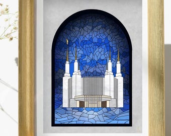 Washington D.C. Temple: Printable Wall Art | Instant Download  Modern Religious Home Decor LDS Temple