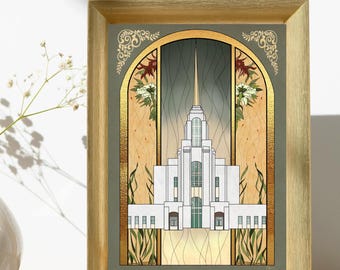 Syracuse Utah Temple Art Print: Modern LDS Wall Decor (Digital Download)