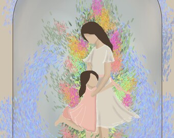 A Mother's Embrace – Digital Art Print