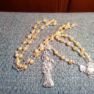 Money Drawing (Golden Abundance) Santa Muerte Rosary