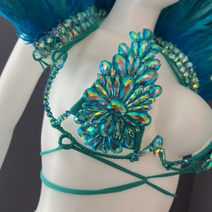 Customizable Carnival Sets- Wire Bra, Feather Shawl and Tiara (Nandy 2.0)