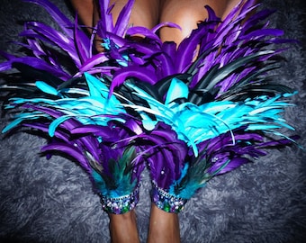 Tobillera de plumas de carnaval personalizable