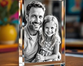 Custom 3d Photo Crystal - Free LED Light Base