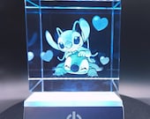 Lilo＆Stitch　エッチング・ミラー Hoofun 3D Illusion Night Light: Girls Gifts Light with