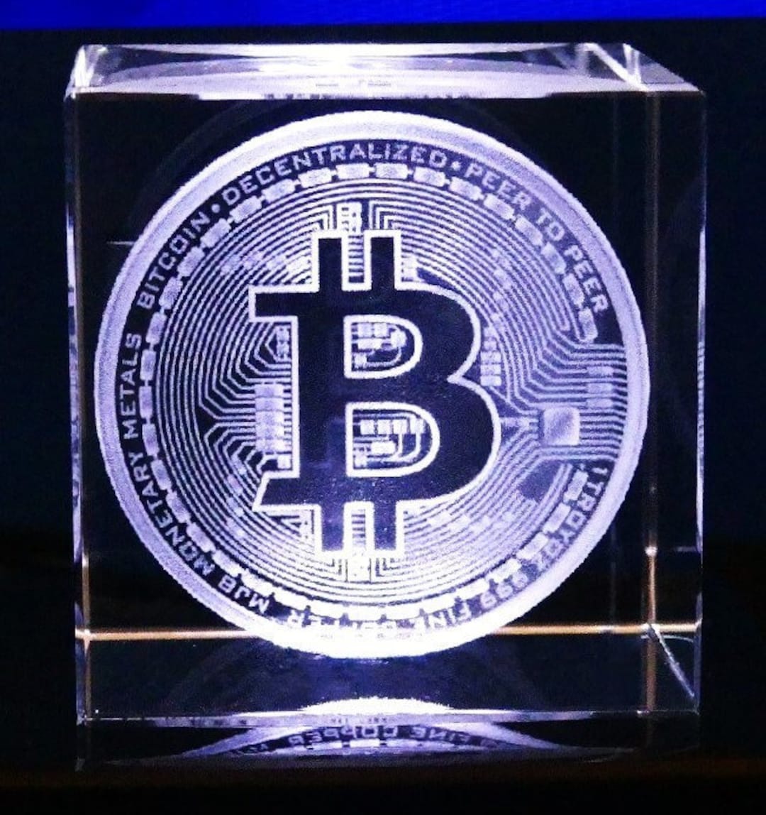 3D Bitcoin LED Light up Crystal Collectible + Ships Within 24hrs USPS  Priority Mail Free~! - Etsy