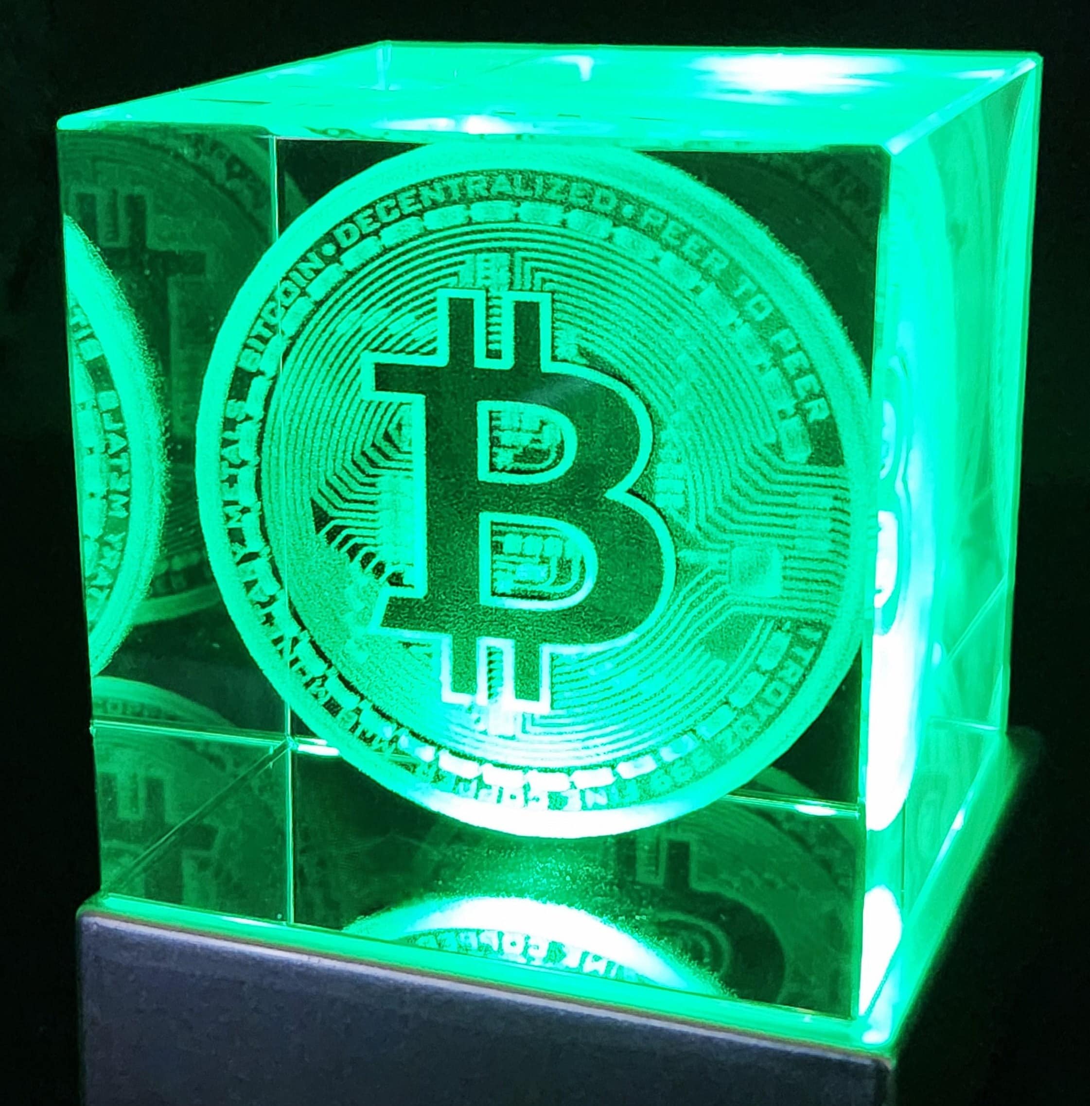 3D Bitcoin LED Light up Crystal Collectible + Ships Within 24hrs USPS  Priority Mail Free~! - Etsy