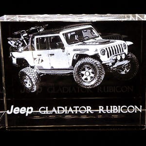 Custom 3D Car Photo Crystal with LED Base