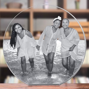 3D Photo Crystal Plaque: Personalized Pet or People Gift with LED Base image 7