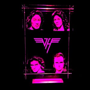 XL Van Halen 3D Crystal: OG Band Color Changing LED Light