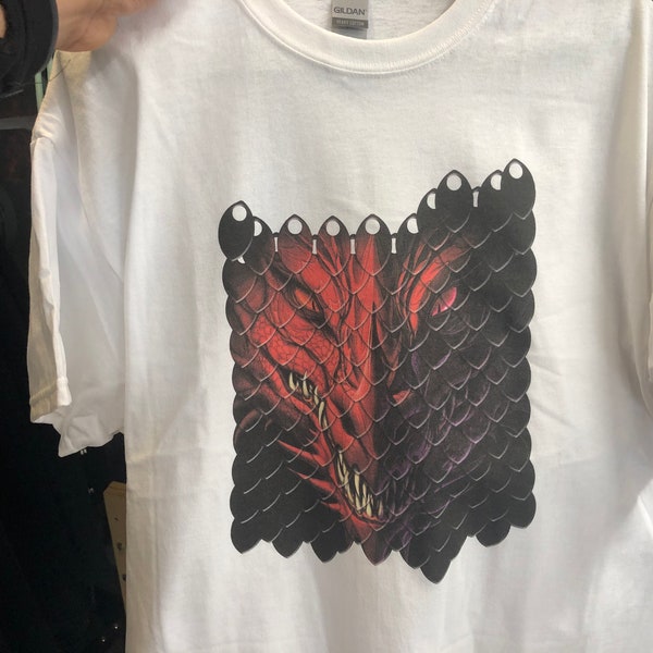 Drachen-Skala weiß T-Shirt