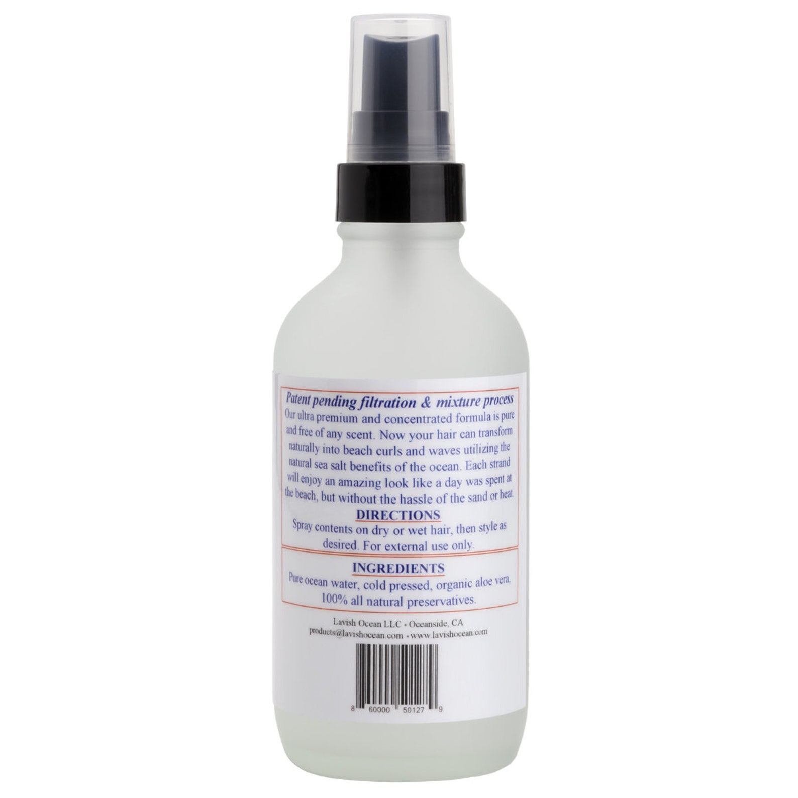 Sea Salt Hair Spray Made from Pure Ocean Water Scent Free Etsy