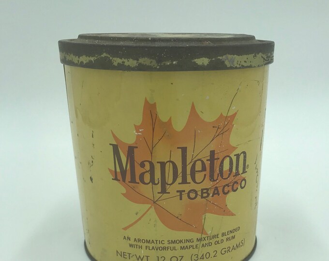 MAPLETON PIPE TOBACCO Tin 12 Oz Aged Etsy