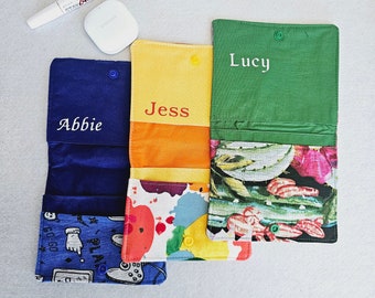 Personalized Essential Pouch, Trendy, Stylish, Kids, Teens, Adults, Makeup Pouch, Medicine, Snacks, Sanitary Pouch, Earbuds