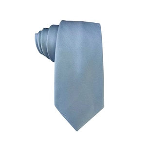 Corbata de boda azul polvoriento, corbata de satén y conjunto cuadrado de bolsillo, corbata de cuello para hombres mate azul polvoriento, bolsillo de los hombres azul polvoriento, regalo de boda