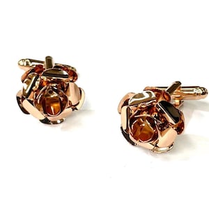 RoséGold Manschettenknöpfe Rosenblume Manschettenknöpfe Hochzeit Manschettenknöpfe Geburtstag Geschenk Weihnachten