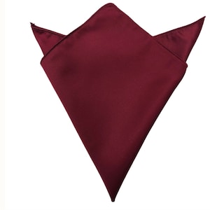 Herren Solid Burgunder Hochzeitstasche Quadrat Satin Taschentuch Taschentuch Für Bräutigam