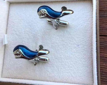 Blue Whale Animal Whale Cufflinks