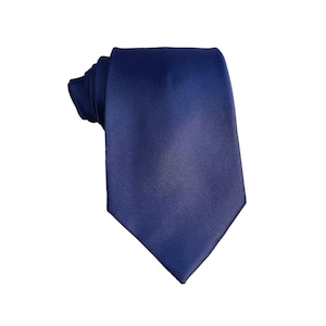 Navy Blue Wedding Tie,Navy Blue Satin Tie & Pocket Square Set, Men&#39;s Necktie , Men&#39;s Pocket Square Purple, Wedding Gift