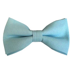 Blue Pre-tied Bow ties Linenbowtie Mens bowties Groomsmen Groom Wedding