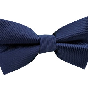 Navy Blue Weben Vorgebunden Fliege Mans Bowtie Hochzeitsschleifen