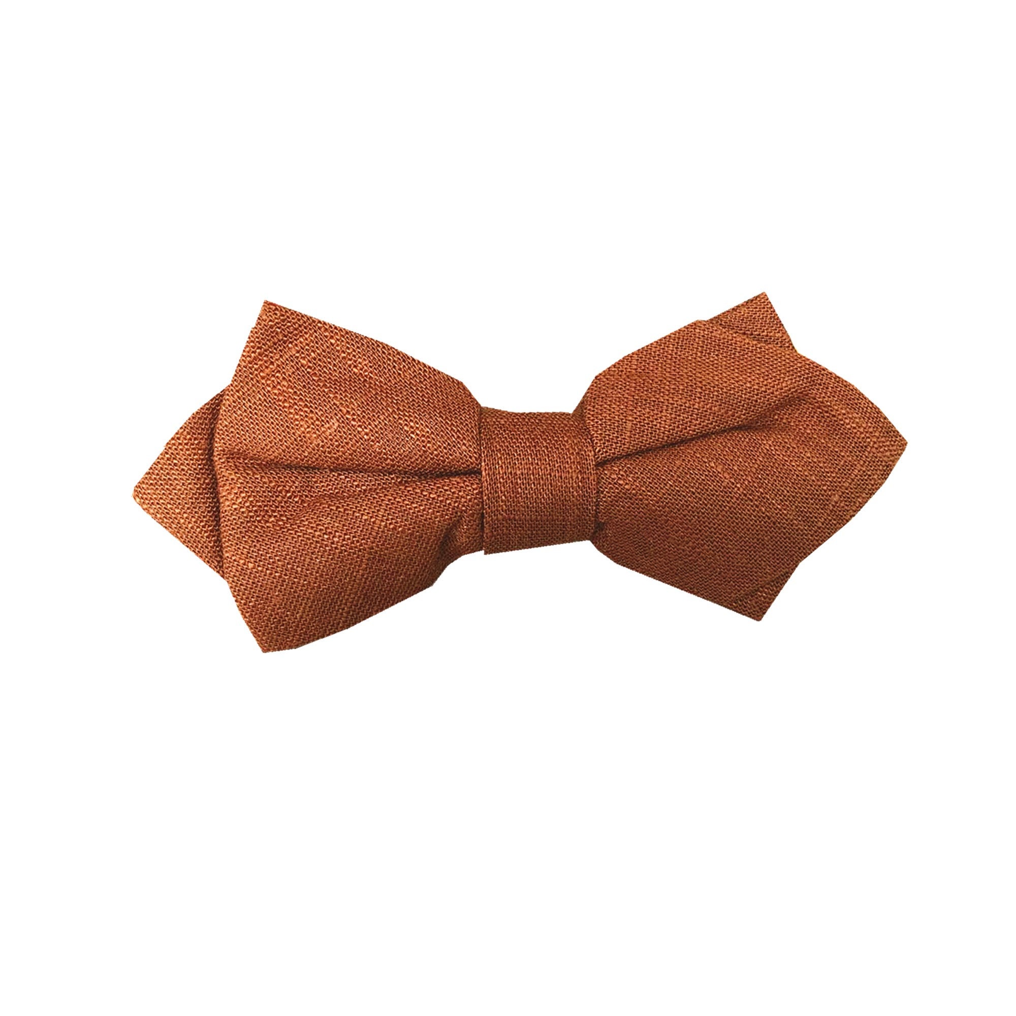 Bronze Pretied Bow Tie/diamond Bow Ties Linen Bowtie Mens Etsy UK