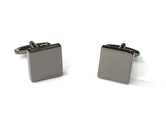 Shining Black Cufflinks Square Cuff links Wedding Cuff links Birthday Gift Christmas Gift