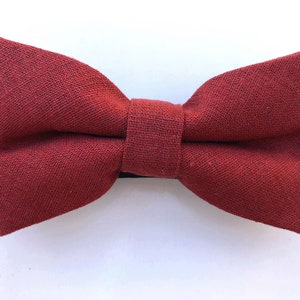 Maroon Pre-tied Bowtie Cotton Bowties Mans Bow tie Wedding Gift Grooms Groomsmen