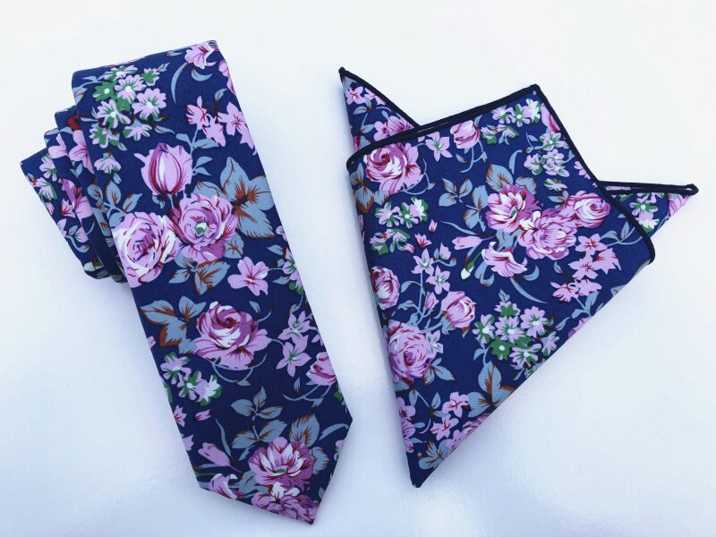 Purple Floral Ties - Etsy