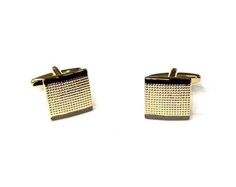 Gold and Black Cufflinks Square Cuff links Wedding Cuff links Birthday Gift Christmas Gift