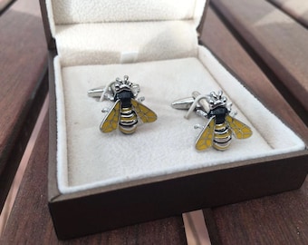 Bumble Bee Cufflinks Novelty Cuff links