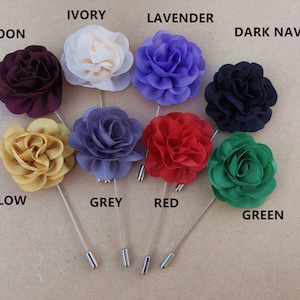 Rose Flower Lapel Pin Men Wedding Accessories Brooches Pin,Groomsmen Boutonniere Buttonhole Fashion Wedding Tuxedo Suit Pin