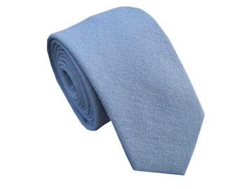 Dusty Blue Stahlblau 6,5 Skinny Tie Mans Krawatte Baumwolle Krawatten