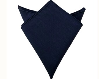 Black Linen Pocket Square Mens Husband Gift Groomsmen Handkerchief Mens Hanky Hankie Groom Gift for Him Graduation Gift