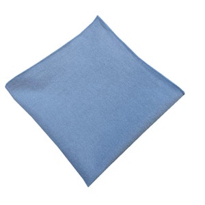 Dusty Blue Steel Blue Pocket Squares Baumwolle Taschentuch Hochzeit Hanky