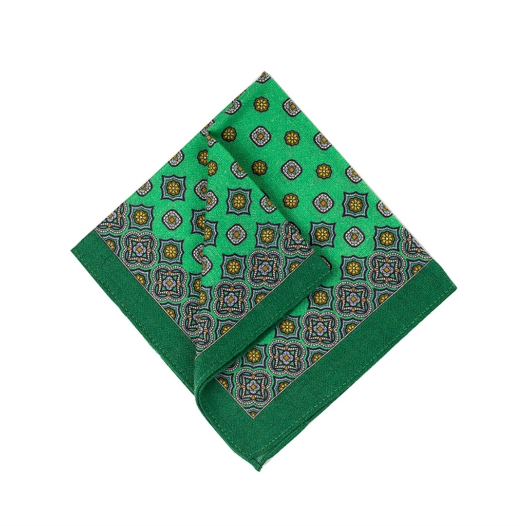 Emerald Green Pocket Square, Wool Pocket Square, Pocket Squares for Men ...