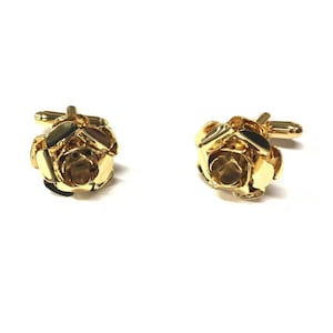 Gold Manschettenknöpfe Rosenblume Manschettenknöpfe Hochzeit Manschettenknöpfe Geburtstag Geschenk Weihnachten